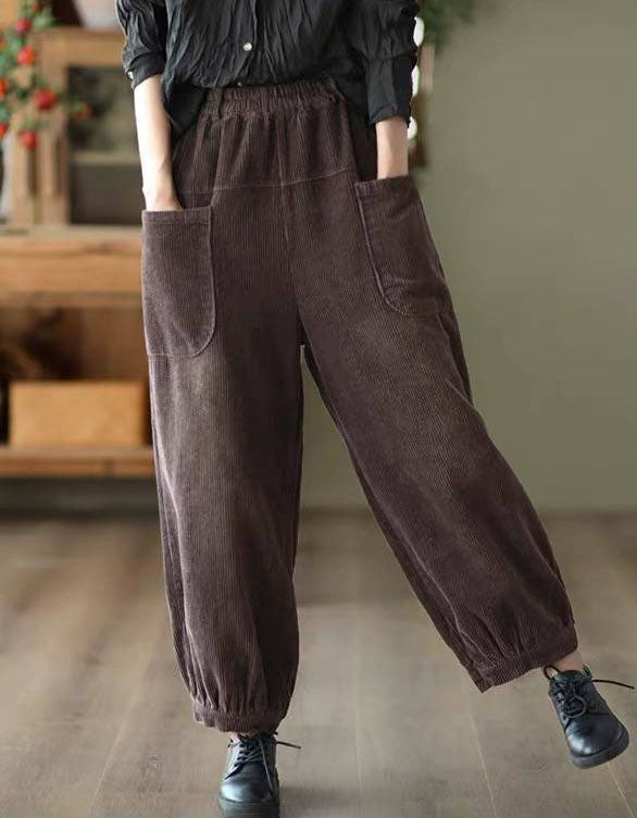 Women’s Oversized Relaxed Fit Corduroy Harem Pants