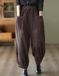 Women’s Oversized Relaxed Fit Corduroy Harem Pants