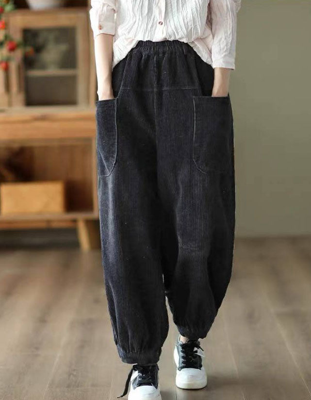 Women’s Oversized Relaxed Fit Corduroy Harem Pants