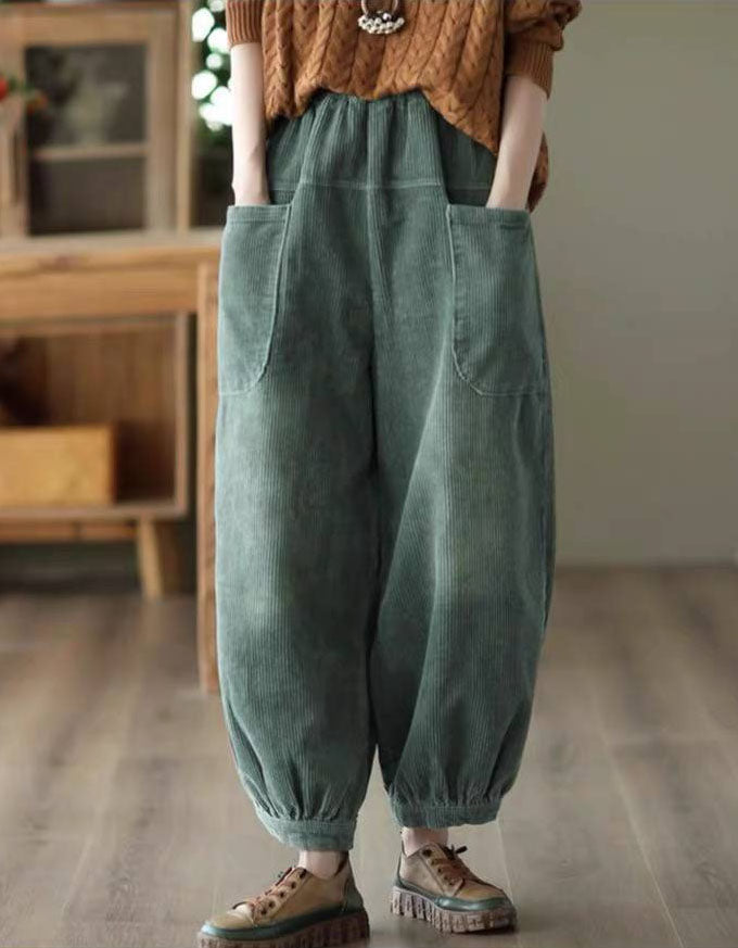 Women’s Oversized Relaxed Fit Corduroy Harem Pants