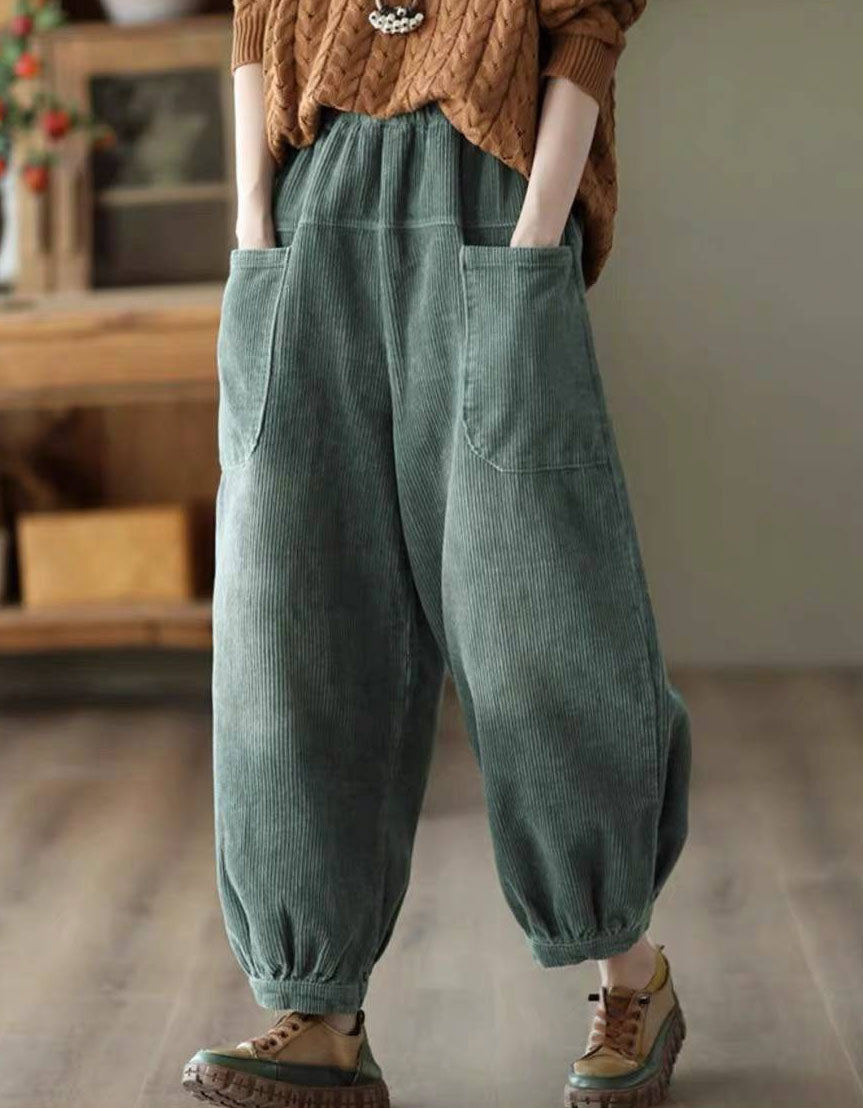 Women’s Oversized Relaxed Fit Corduroy Harem Pants