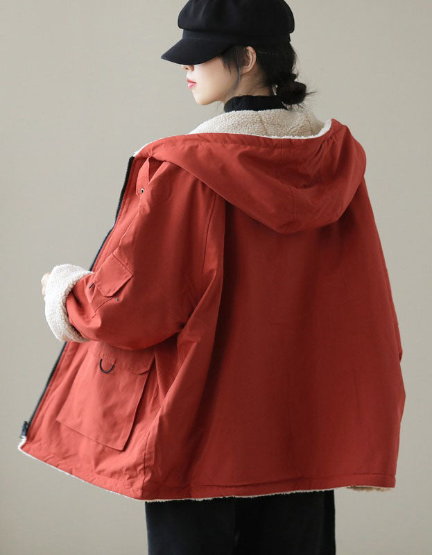 Women’s Oversized Sherpa Lined Hooded Coat