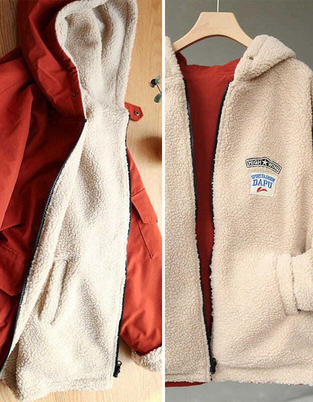 Women’s Oversized Sherpa Lined Hooded Coat