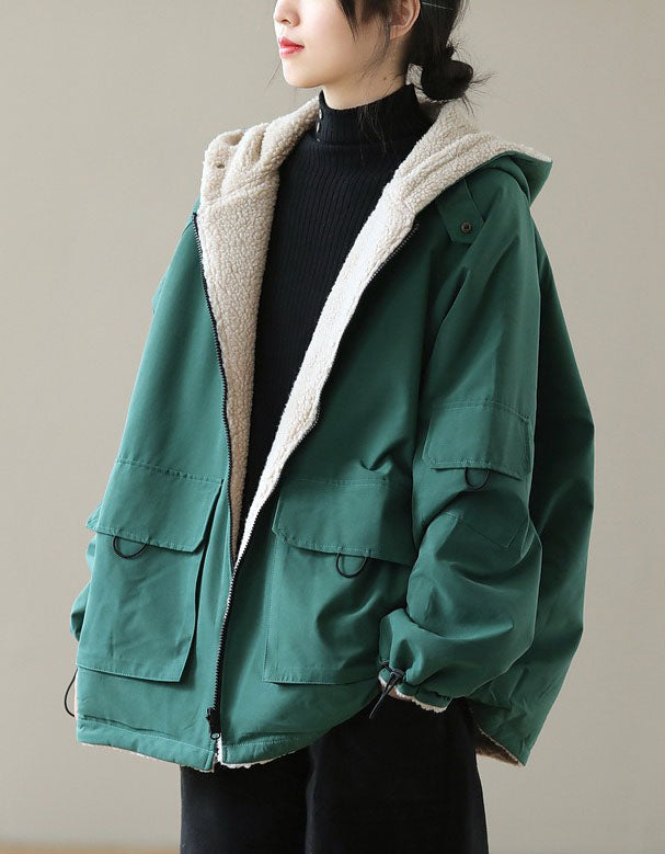 Women’s Oversized Sherpa Lined Hooded Coat