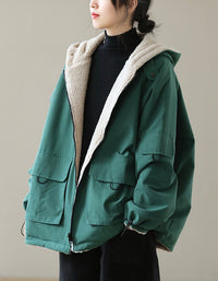 Women’s Oversized Sherpa Lined Hooded Coat