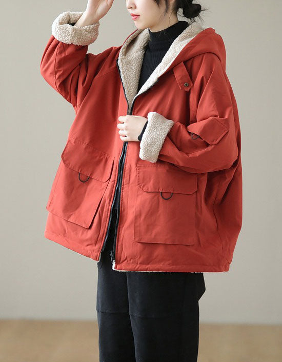 Women’s Oversized Sherpa Lined Hooded Coat