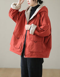 Women’s Oversized Sherpa Lined Hooded Coat