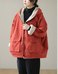 Women’s Oversized Sherpa Lined Hooded Coat
