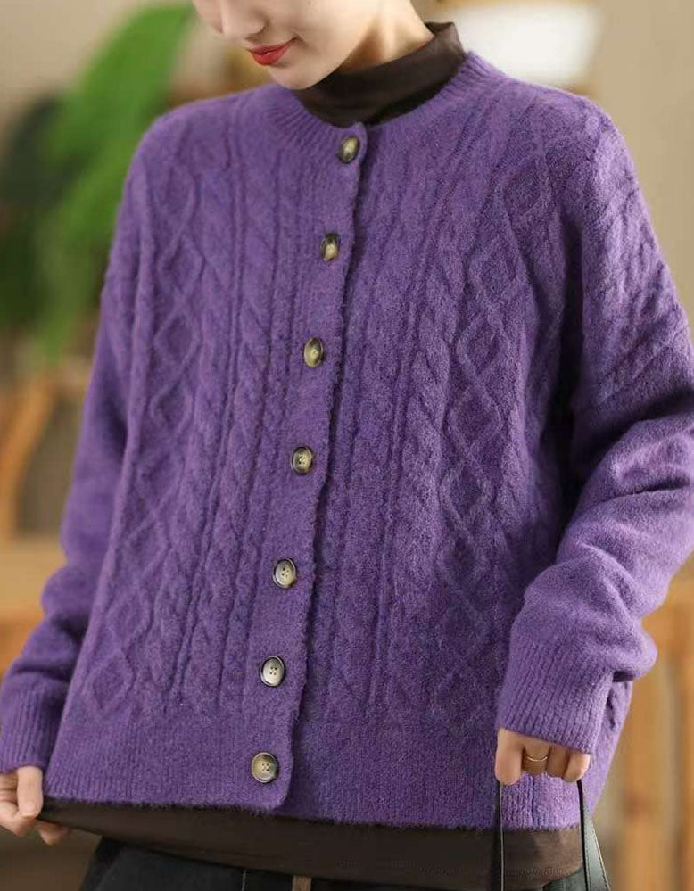 Women’s Oversized Soft Cable Knit Cardigan Sweater