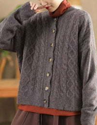 Women’s Oversized Soft Cable Knit Cardigan Sweater