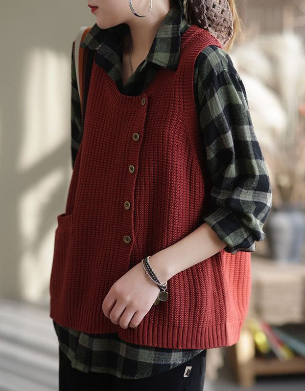 Women’s Oversized Textured Rib Knit Vest