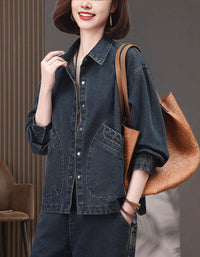 Women’s Oversized Vintage Loose Jean Jacket
