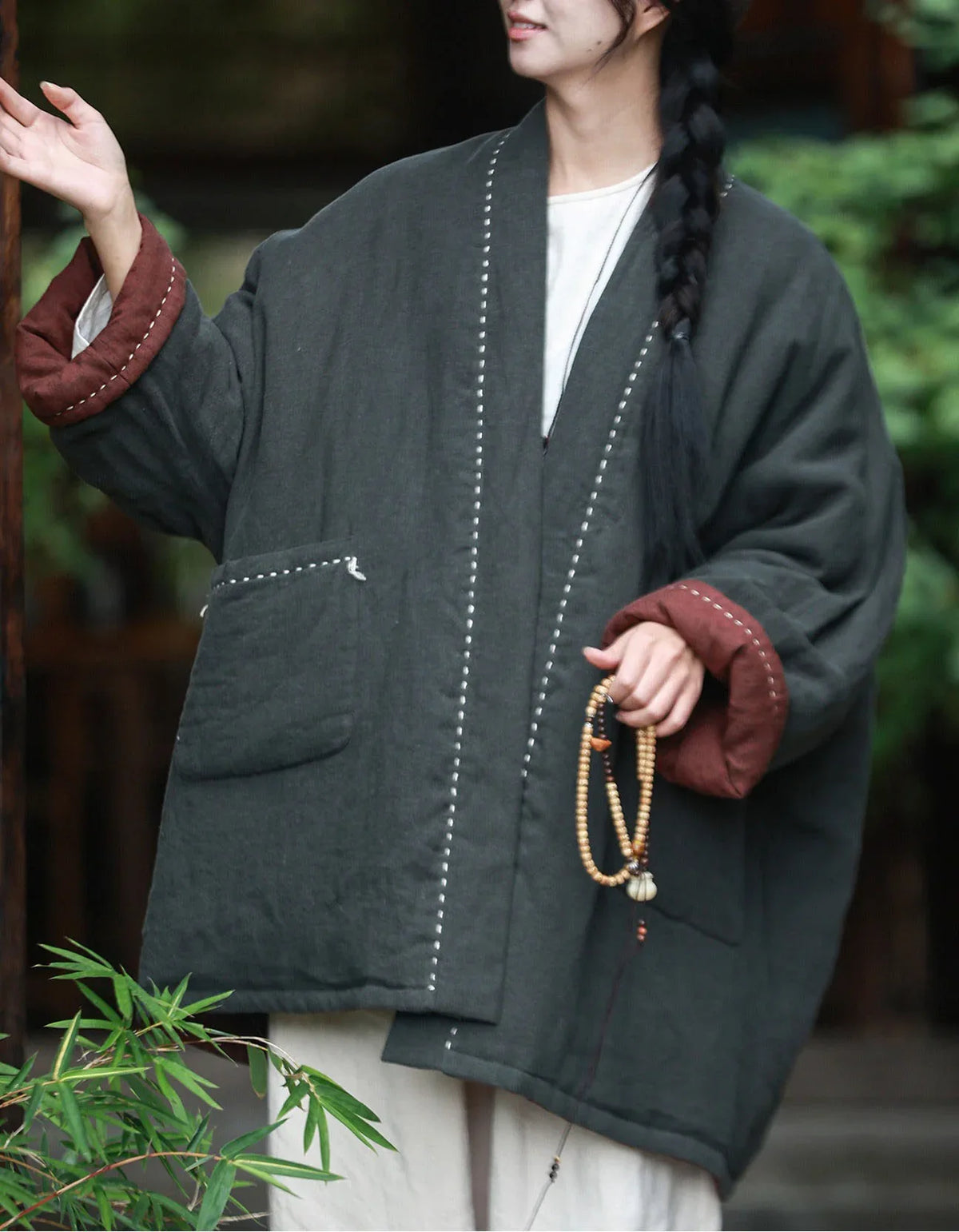 Women’s Winter Oversized Vintage Reversible Cardigan Jacket - Islinen