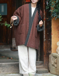 Women’s Winter Oversized Vintage Reversible Cardigan Jacket - Islinen