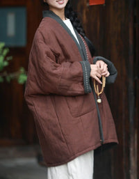 Women’s Winter Oversized Vintage Reversible Cardigan Jacket - Islinen