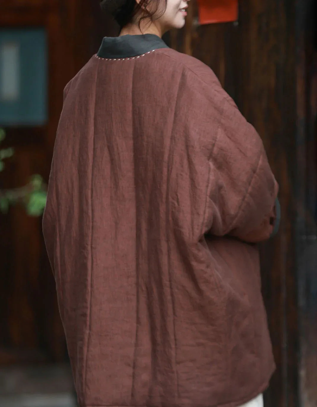 Women’s Winter Oversized Vintage Reversible Cardigan Jacket - Islinen