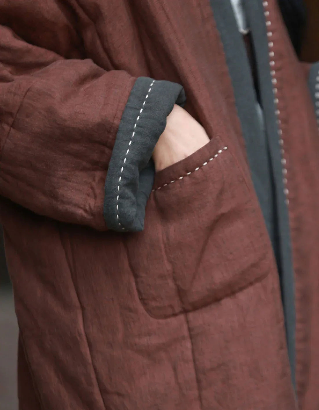 Women’s Winter Oversized Vintage Reversible Cardigan Jacket - Islinen