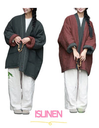 Women’s Winter Oversized Vintage Reversible Cardigan Jacket - Islinen