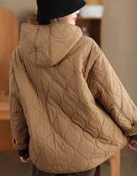 Women’s Quilted Fleece-Lined Hooded Winter Coat