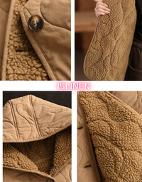 Women’s Quilted Fleece-Lined Hooded Winter Coat
