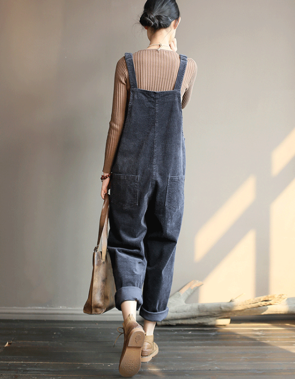 Women’s Relaxed Fit Corduroy Casual Jumpsuit