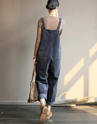 Women’s Relaxed Fit Corduroy Casual Jumpsuit