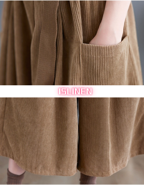 Women's Relaxed Fit High Waist Corduroy Loose Pants