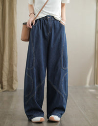 Women’s Retro Casual Loose Fit Straight Leg Jeans