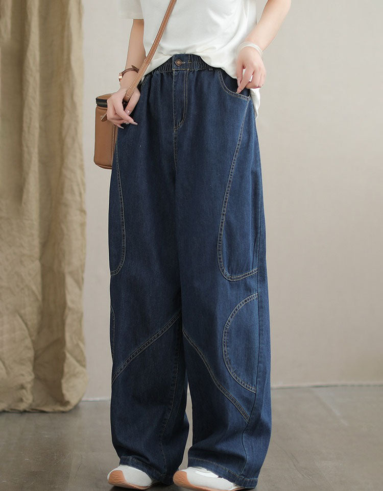 Women’s Retro Casual Loose Fit Straight Leg Jeans