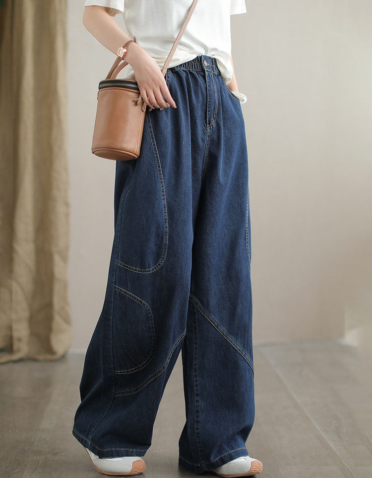 Women’s Retro Casual Loose Fit Straight Leg Jeans