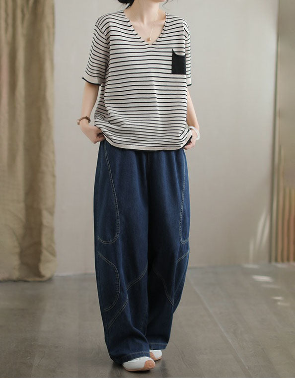 Women’s Retro Casual Loose Fit Straight Leg Jeans