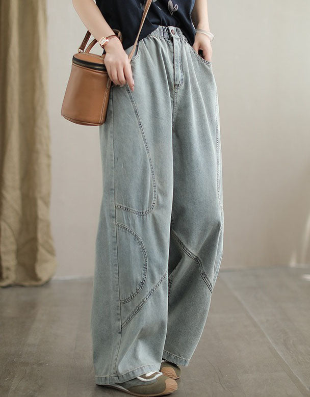 Women’s Retro Casual Loose Fit Straight Leg Jeans