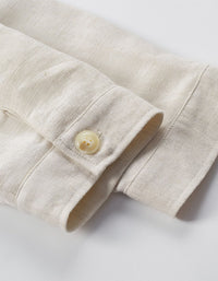 Women's Retro Loose Lightweight Utility Linen Jacket