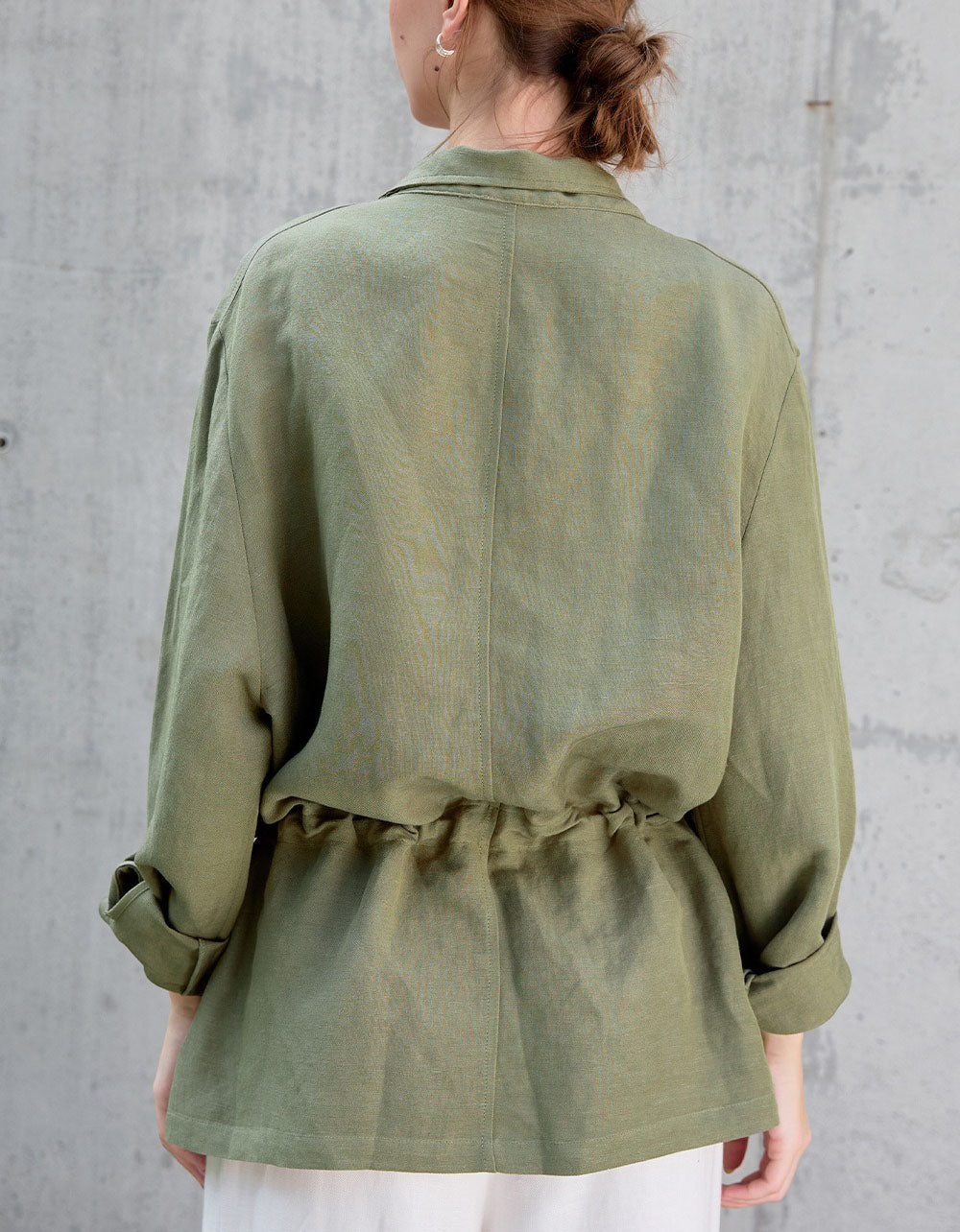 Women's Retro Loose Lightweight Utility Linen Jacket