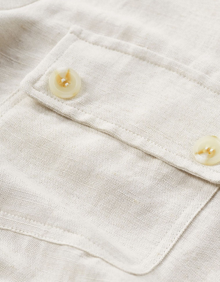 Women's Retro Loose Lightweight Utility Linen Jacket