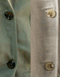 Women's Retro Loose Lightweight Utility Linen Jacket