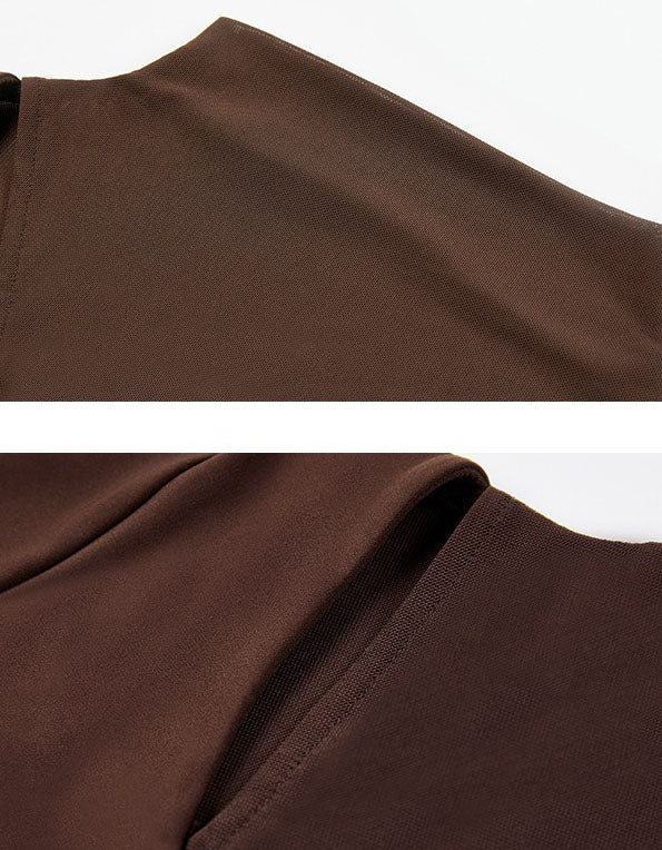 Close-up of brown fabric texture on a white background