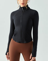 Women’s Slim Fit Zip Up Long Sleeve Yoga Jacket Activewear