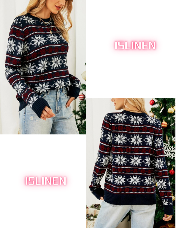 Women's Snowflake Pattern Christmas Sweater