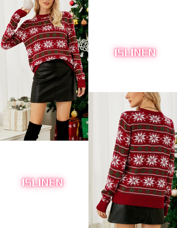 Women's Snowflake Pattern Christmas Sweater