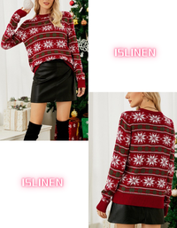 Women's Snowflake Pattern Christmas Sweater