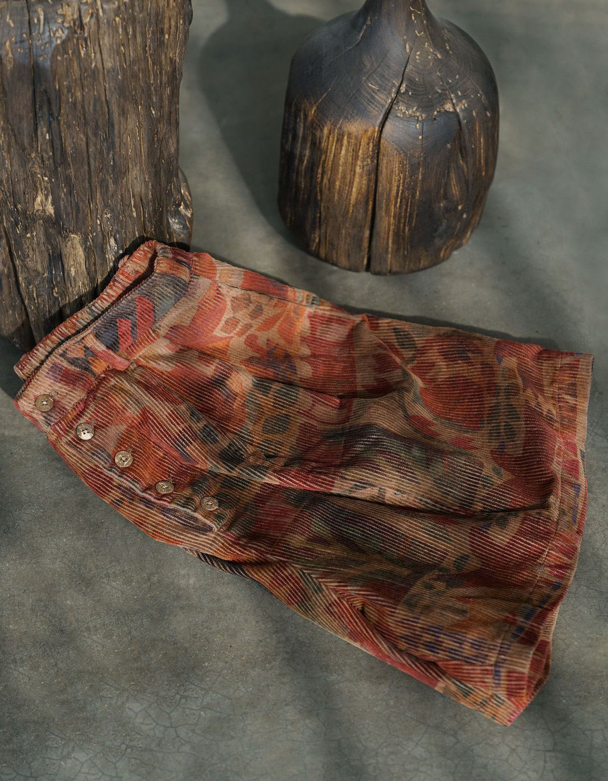 Women's Summer Casual Floral High Waisted Corduroy Shorts