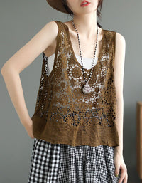 Women’s Vintage Crochet Lace Summer Vest