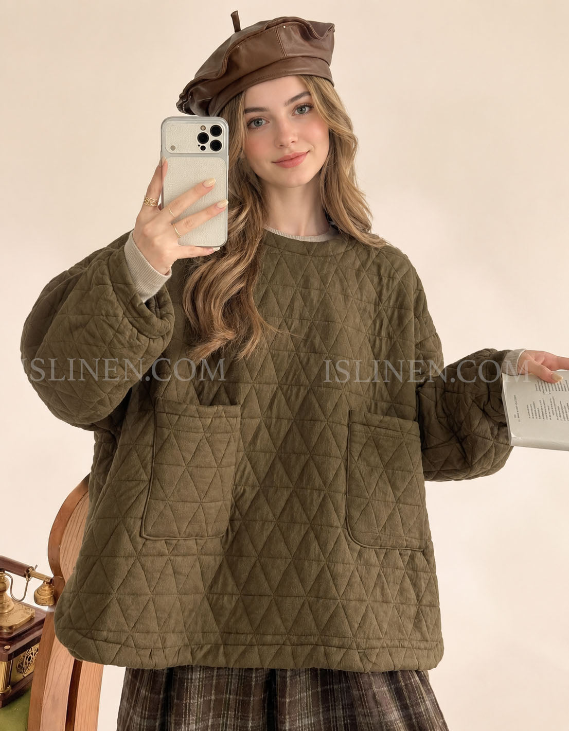 Women's Minimalist Quilted Cotton Padded Jacket