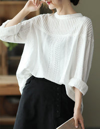 Women’s Vintage Embroidered Long Sleeve Blouse
