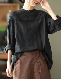 Women’s Vintage Embroidered Long Sleeve Blouse