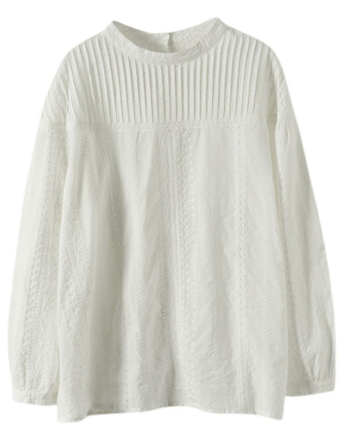 Women’s Vintage Embroidered Long Sleeve Blouse