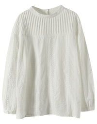 Women’s Vintage Embroidered Long Sleeve Blouse