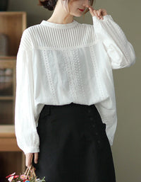 Women’s Vintage Embroidered Long Sleeve Blouse
