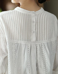 Women’s Vintage Embroidered Long Sleeve Blouse